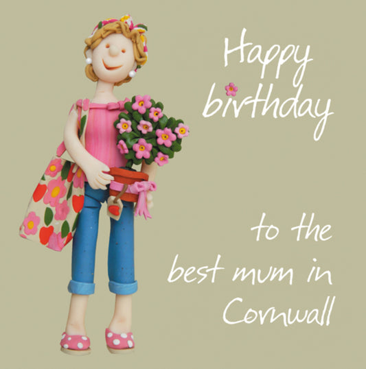 Best Mum in Cornwall Birthday Card
