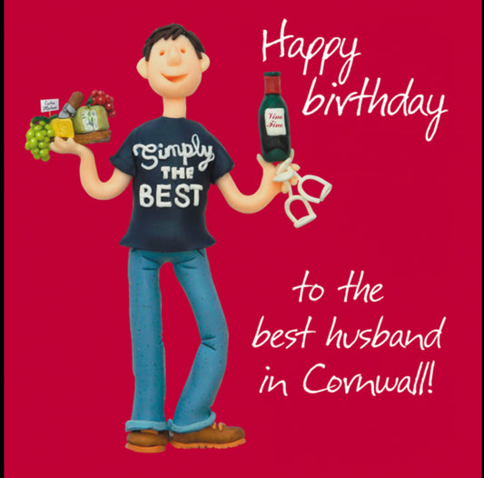 Best Husband in Cornwall Birthday Card