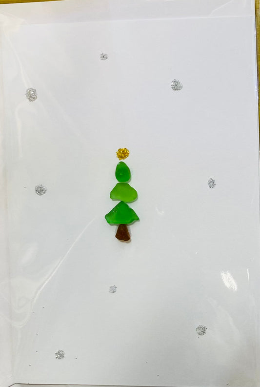 Sea Glass Christmas Greetings Card