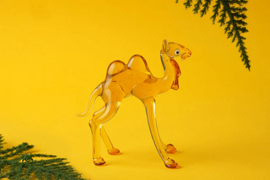 Glass Camel Figurine
