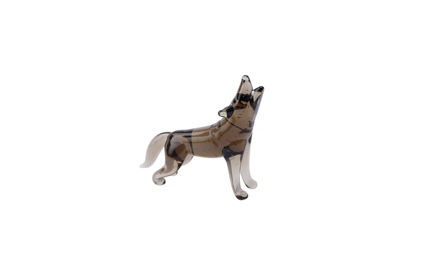 Glass Wolf Figurine