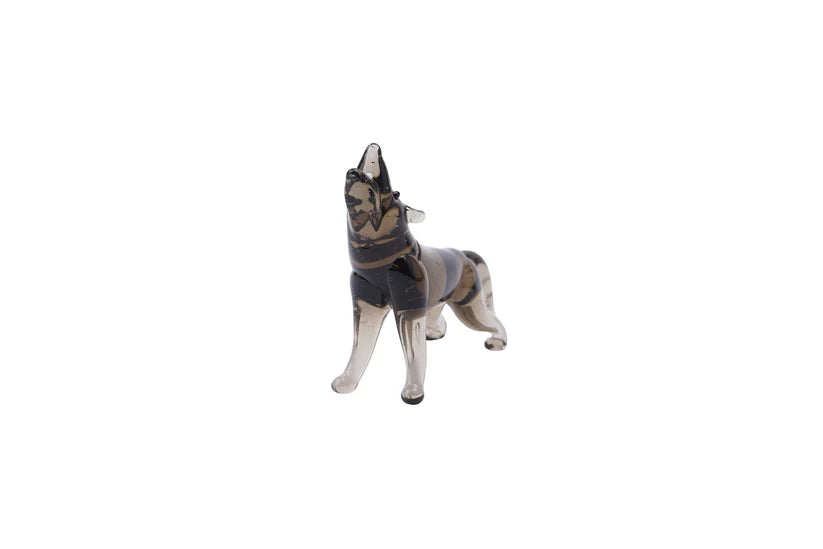 Glass Wolf Figurine