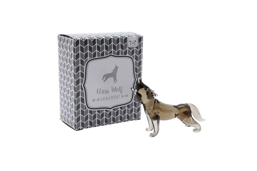 Glass Wolf Figurine