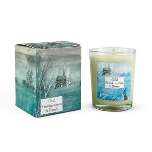 Gold, Frankincense & Myrrh Scented Votive Candle, 9cl