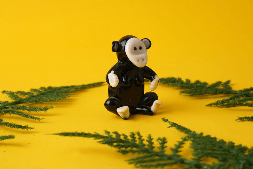 Glass Monkey Figurine