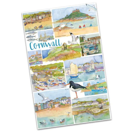 ‘Cornwall’ Cotton Tea Towel, Emma Ball