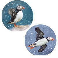 RSPB Puffin & Snowflakes Luxury Christmas Cards 10 Pack