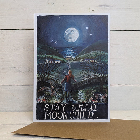 Moon Child Greetings Card