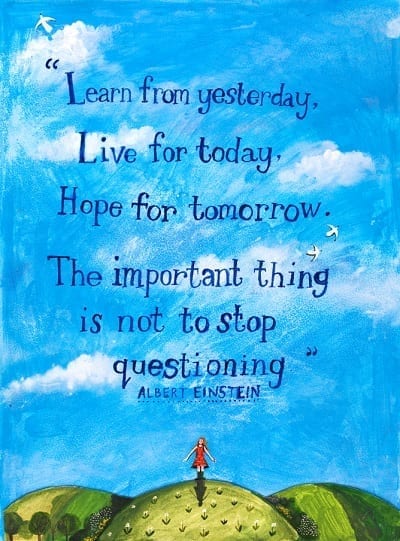 Learn From Yesterday Greetings Card