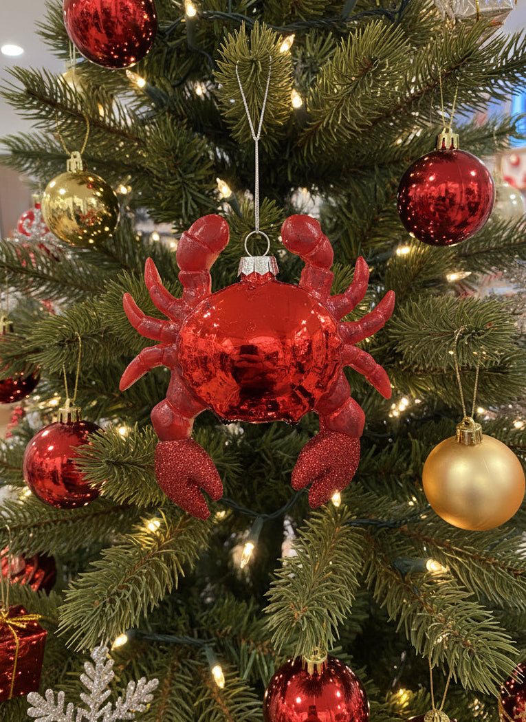 Sass & Belle Festive Crab Christmas Decoration