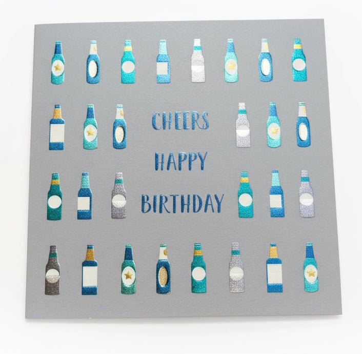 ‘Cheers, Happy Birthday', Greetings Card