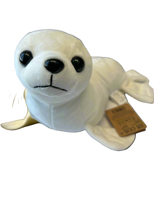 Large Soft White Seal Toy