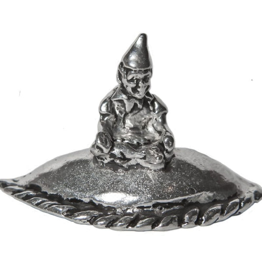 Cornish Pewter Piskie on a Pasty