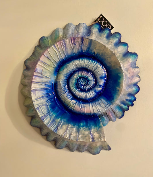 Turquoise Ammonite Metal Wall Art by Shoeless Joe