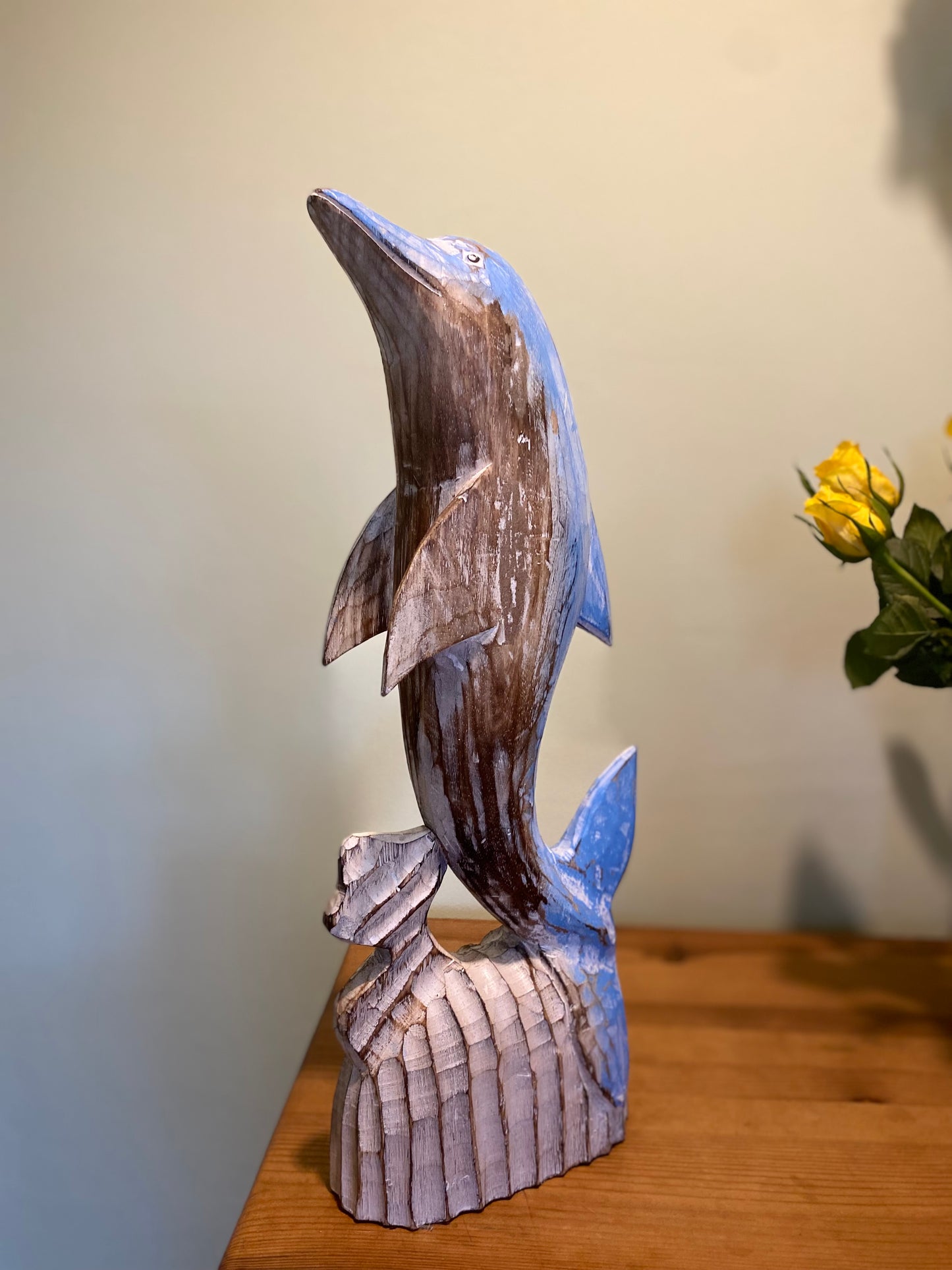 Hand Carved Wooden Dolphin