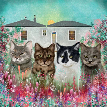 'The Old Manse Cats' Greeting Card
