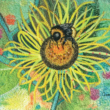 'Mellow Yellow' Sunflower & Bee Greetings Card