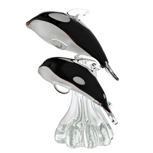 Glass Jumping Whale Duo