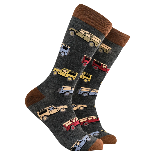 Soctopus Socks - Vintage Land Rover Socks - Off Roader Bamboo