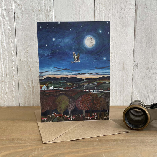 Owl by Moonlight Greetings Card