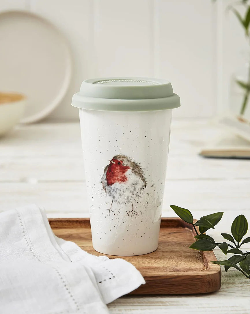 Wrendale Ceramic Robin Travel Mug