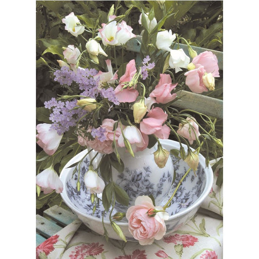 Floral Blank Card - Jug & Flowers