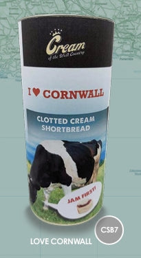 Clotted Cream Shortbread Tube - I ❤️ Cornwall 200g