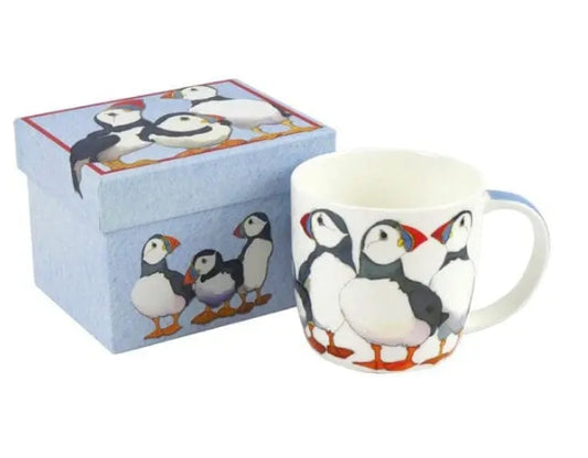 Emma Ball ‘Puffin’ Bone China Mug with Gift Box
