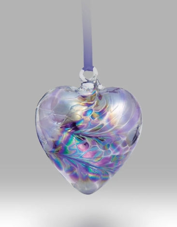 Glass Friendship Heart February - 8 cm