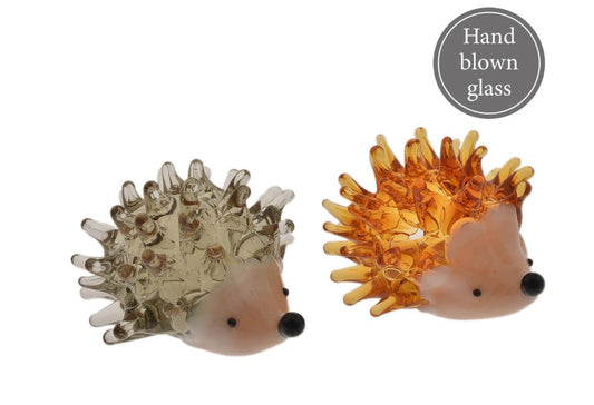 Glass Hedgehog, Grey or Orange