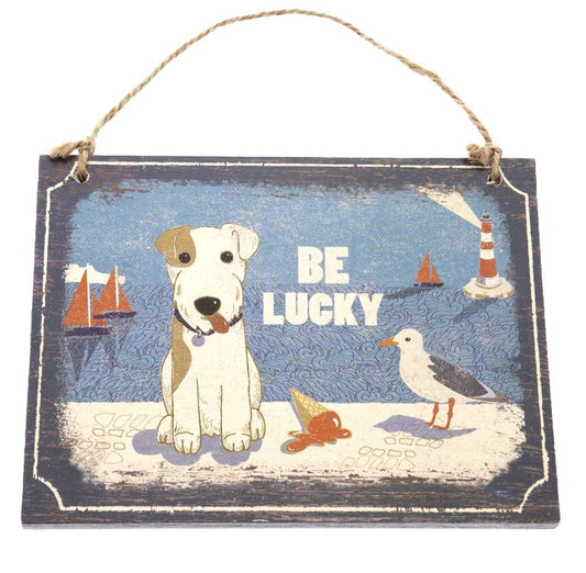 Ahoy! Be Lucky wooden sign