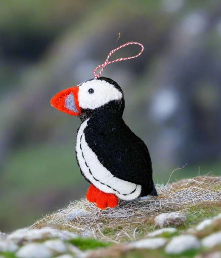 Handmade Felt Puffin, 100% Wool