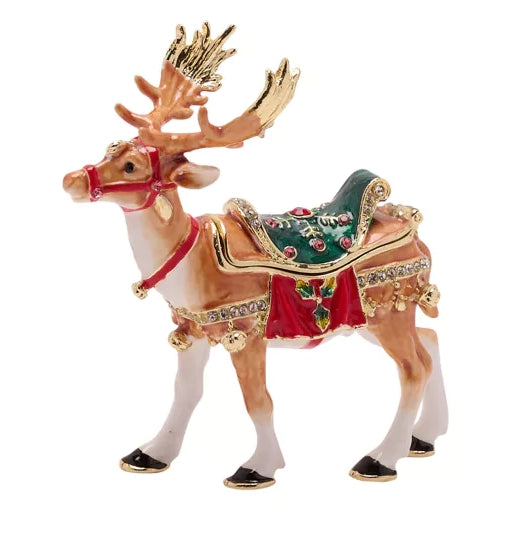 Reindeer Treasure Trinket Box