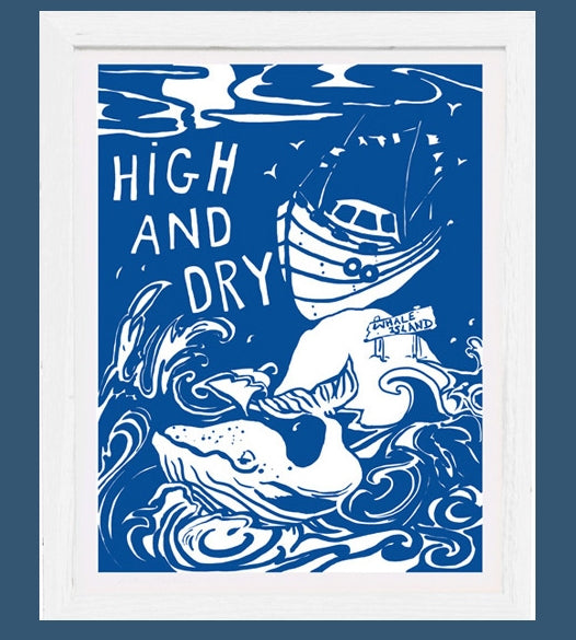 'High & Dry' A3 Framed Art Print