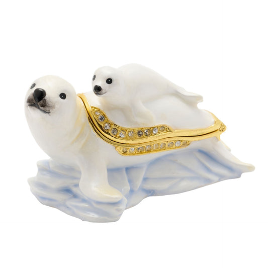 Mother & Baby Seal Treasured Trinket Box