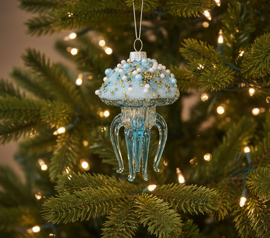 Sass & Belle Blue Jelly Fish Christmas Decoration