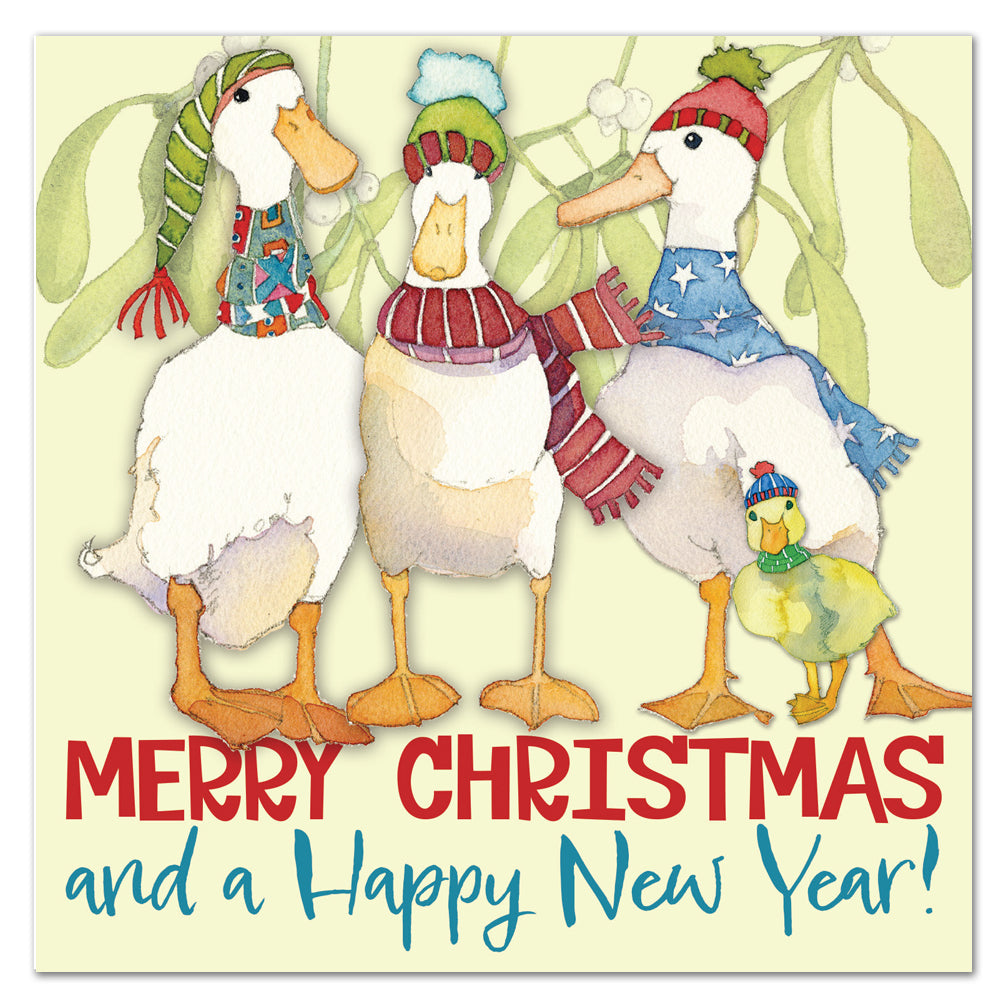 Christmas Quackers Christmas Card, 6 Pack