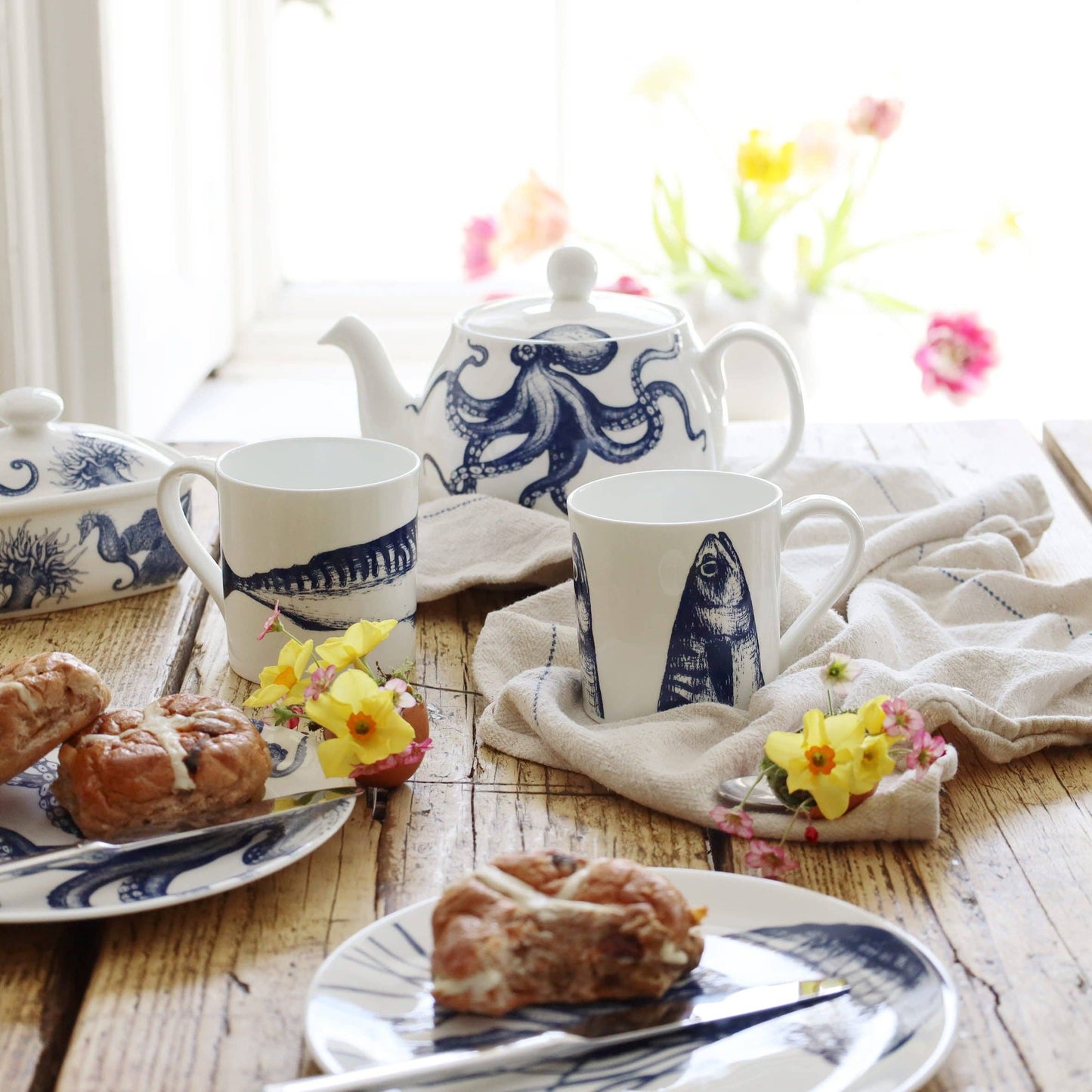 Bone China Mackerel Mug