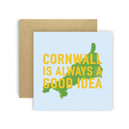 Cornwall Map Greeting Card – Always a Good Idea