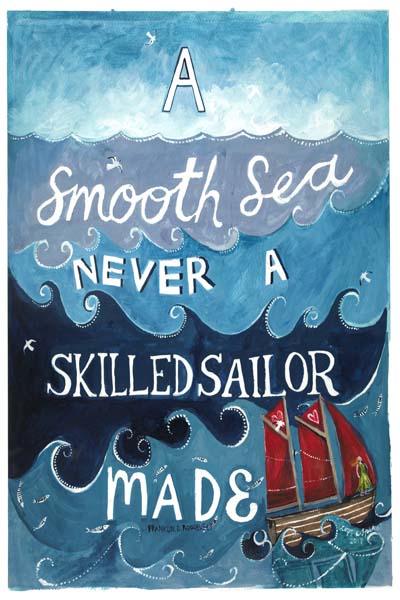 'A Smooth Sea' Greetings Card