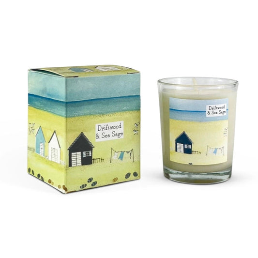 Beach - Driftwood & Sage Scented Votive Candle, 9cl