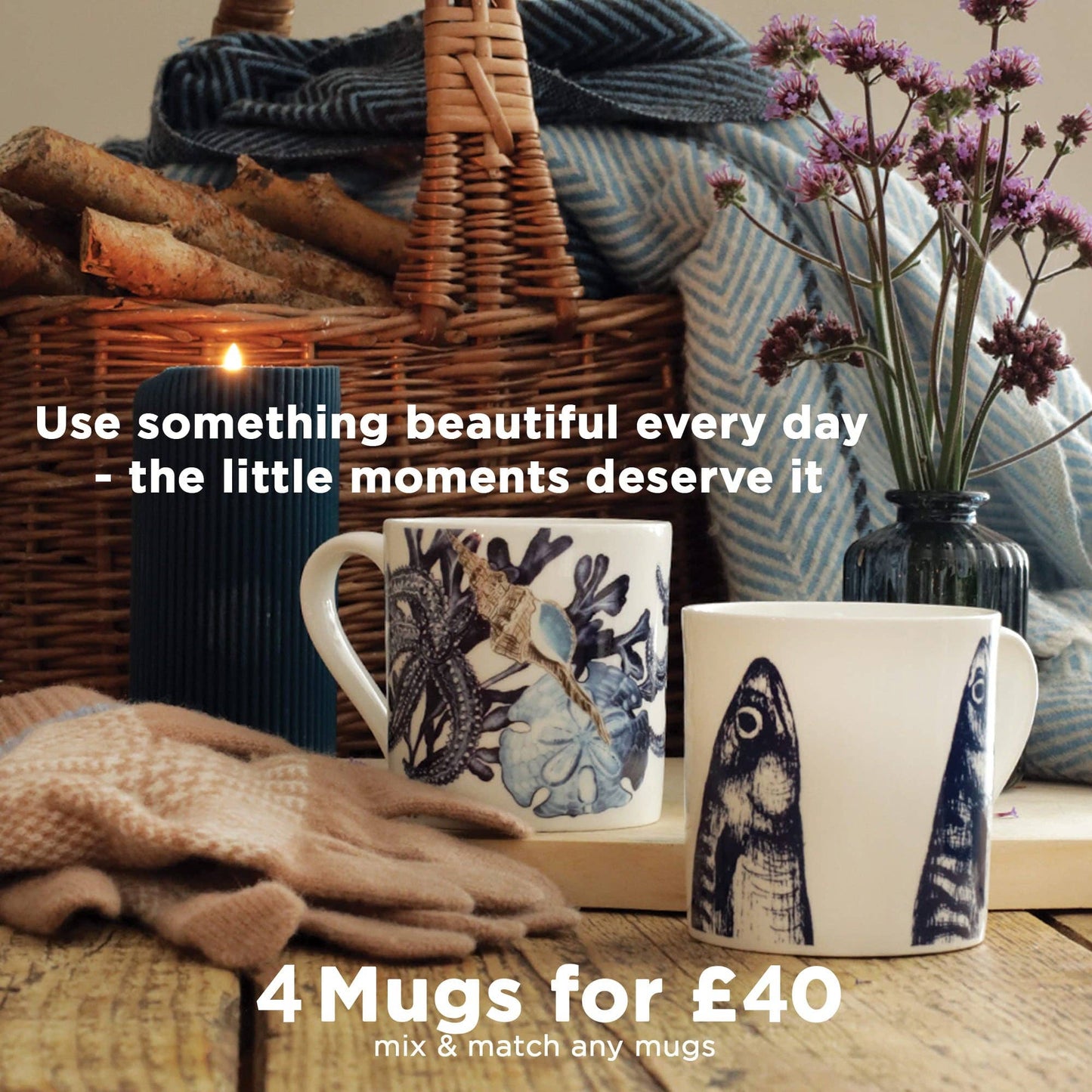 Bone China Jellyfish Mug
