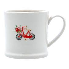Bicycle and Flowers Ceramic Mini Mug