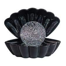 Colour Changing Mood Lamp Clam Shell - Metallic Black