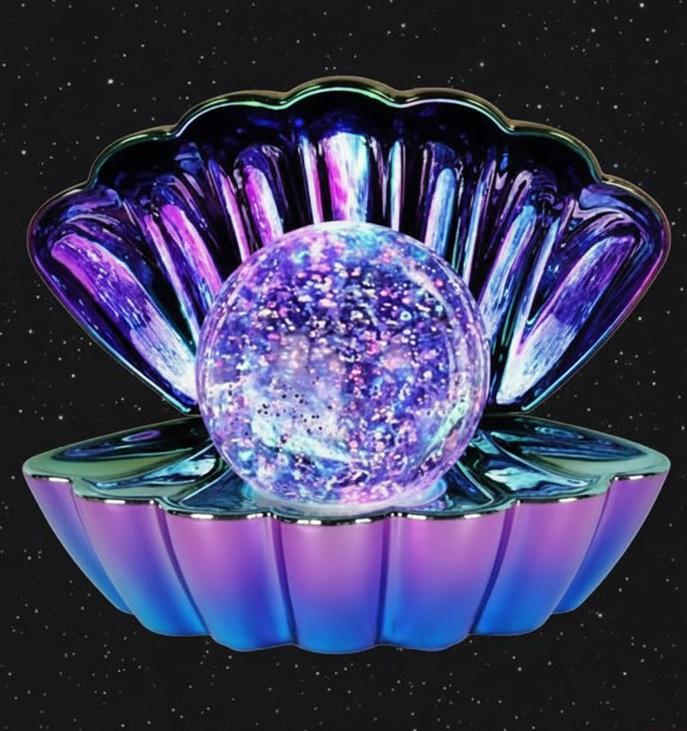 Colour Changing Mood Lamp Clam Shell - Blue Purple