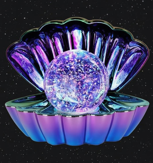 Colour Changing Mood Lamp Clam Shell - Blue Purple