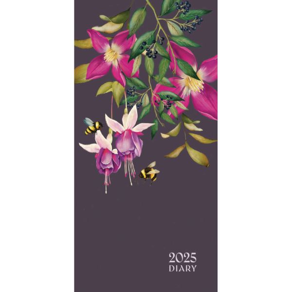 Botanical Bloom Slim Diary 2025