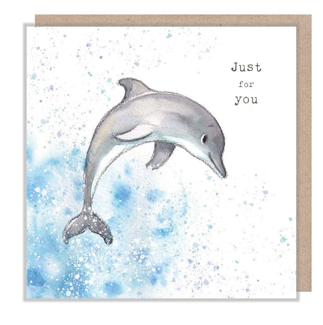 Dolphin By the Seashore greetings card