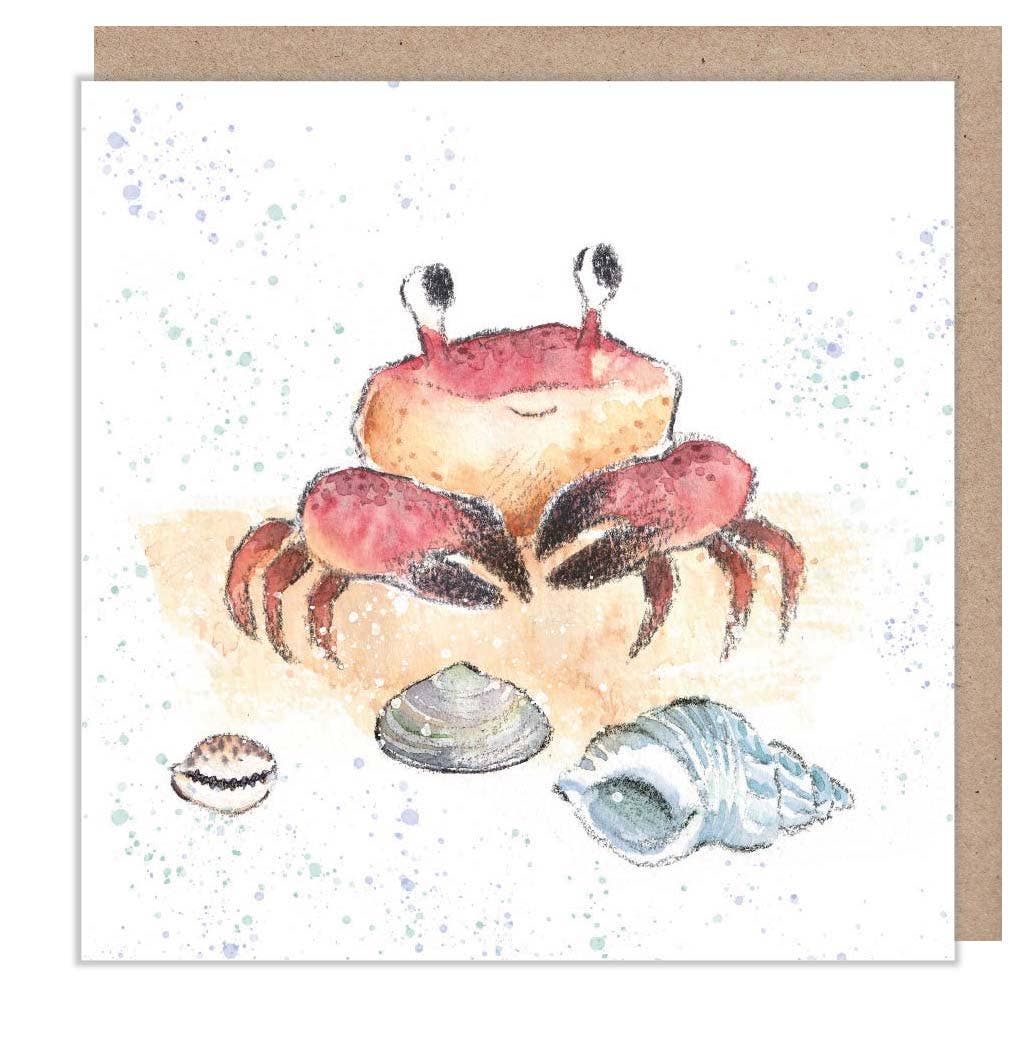 Crab Greeting Card 'By the Seashore' range