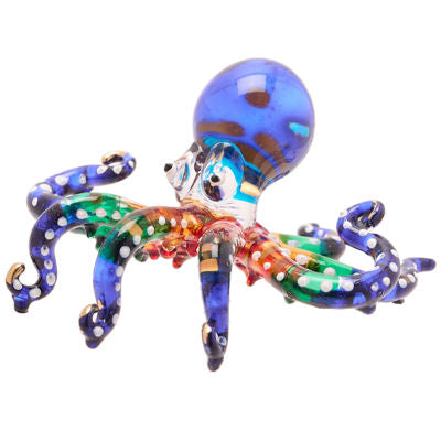 Objets D’Art Glass Coloured Octopus